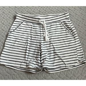 Women’s T By Talbots Casual French Terry Striped Shorts Medium